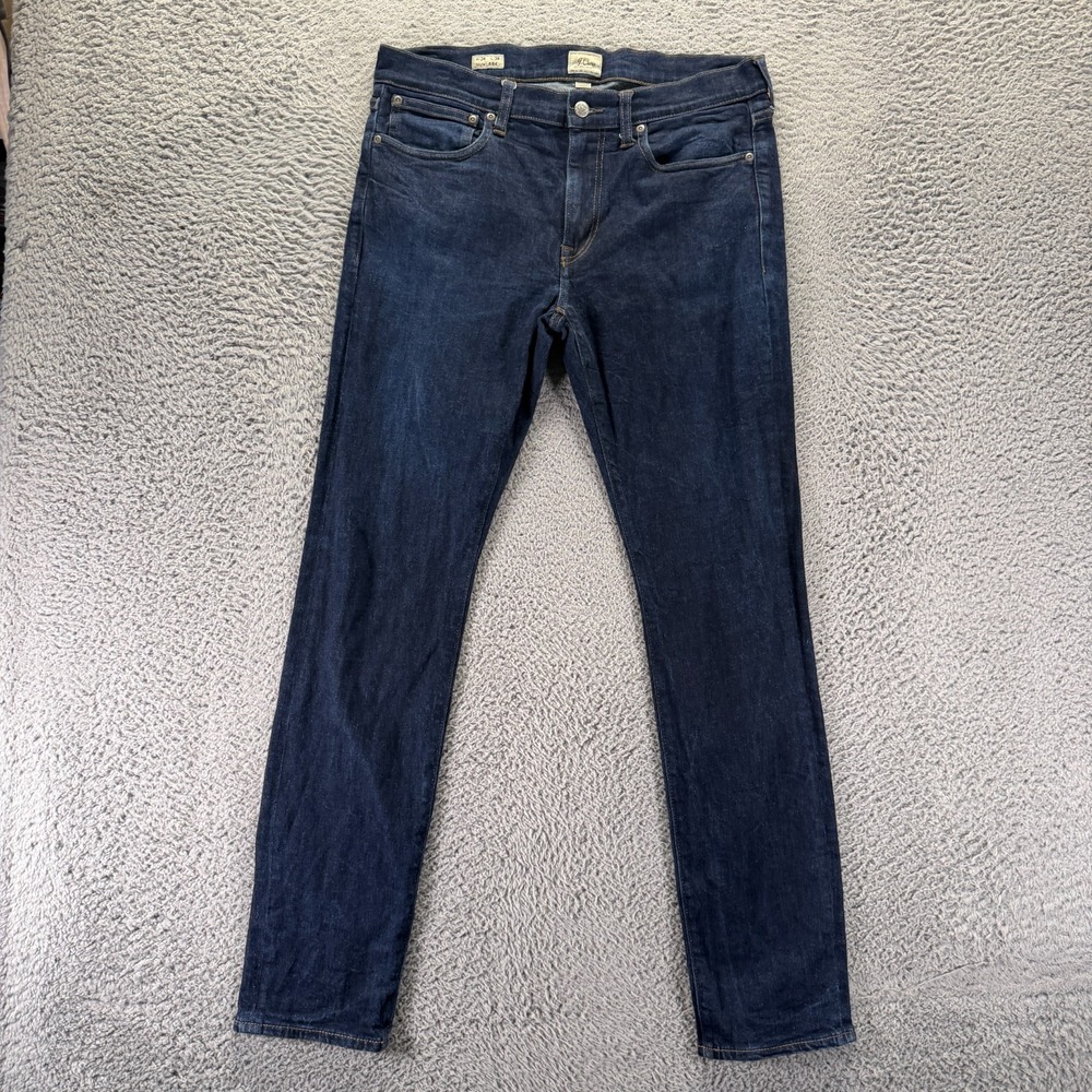 J.Crew 484 Jeans Mens 34x34 Blue Cotton Denim Tapered Streetwear Travel Stretch